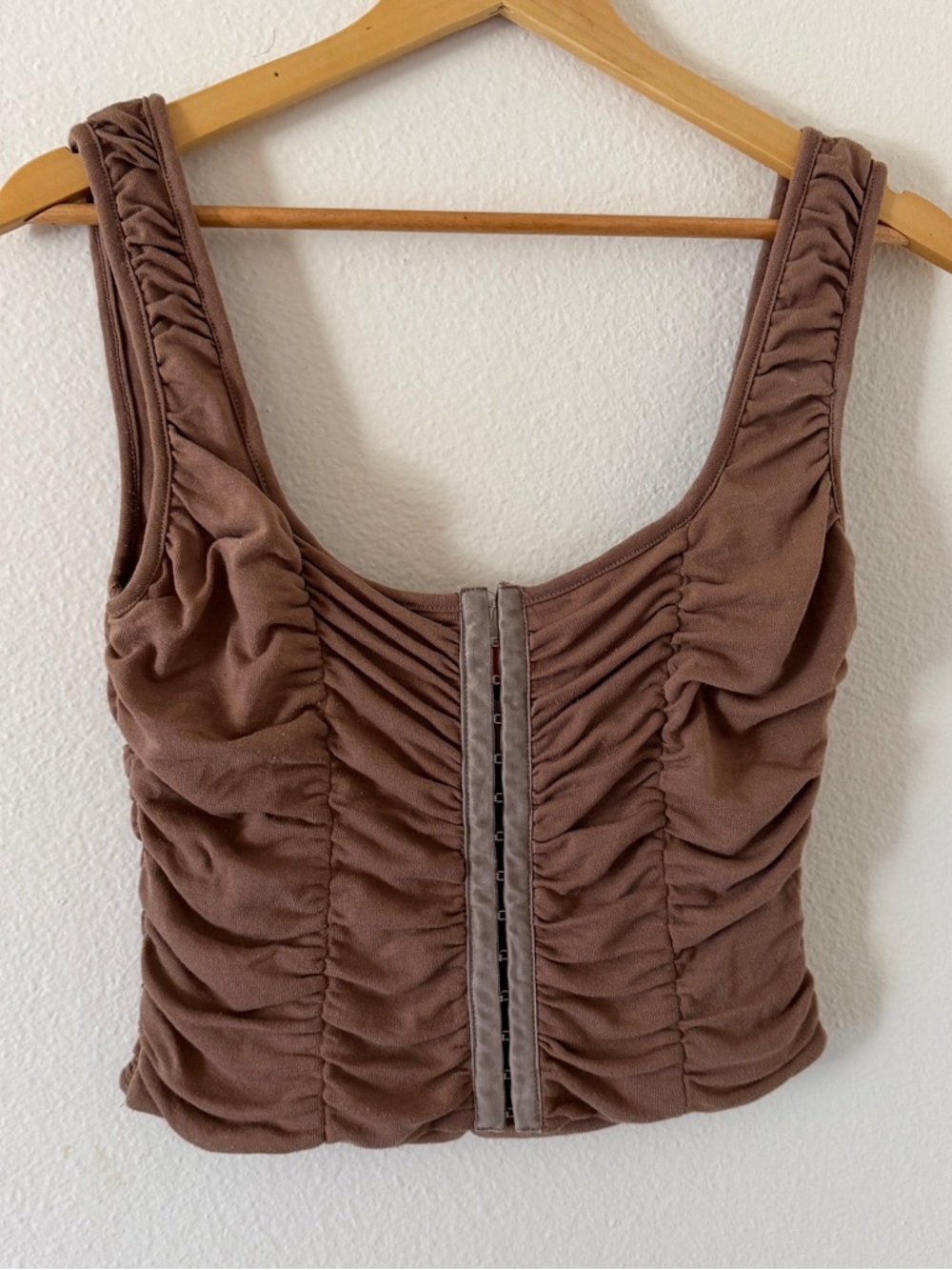 Brown Ruched top